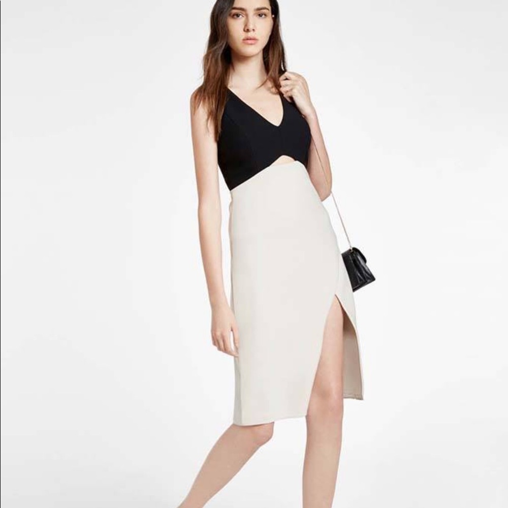 Halston heritage sleeveless mini dress
